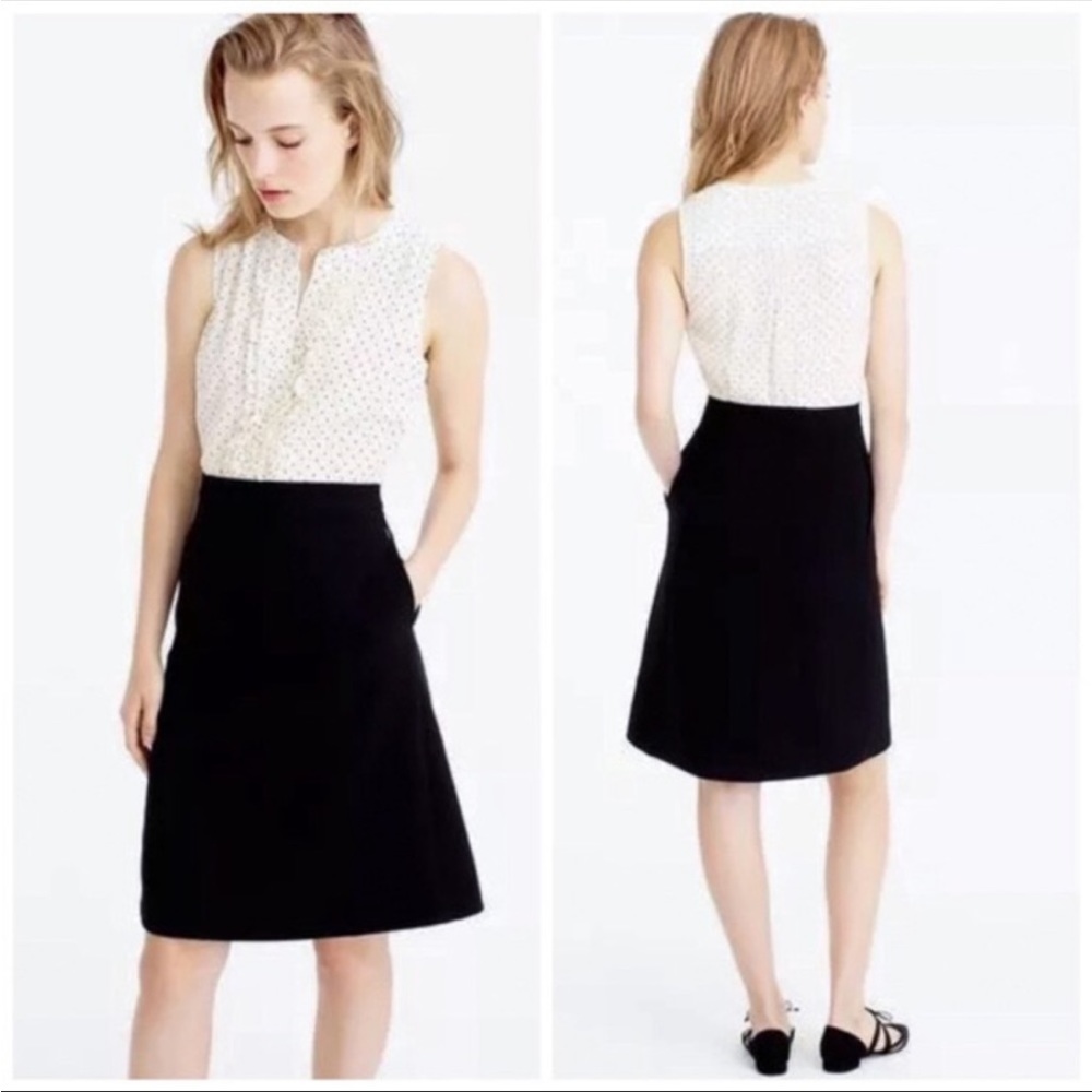 NWOT J. Crew Dresses | Jcrew Polka Dot Dress | Color: Black/Cream